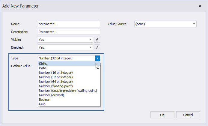 Integrierte Parametertypen