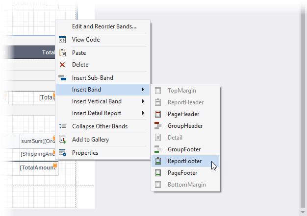 Berichtsfußzeile hinzufügen