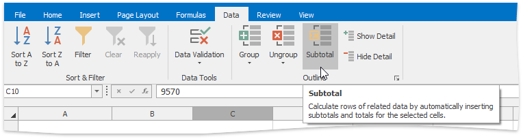 Spreadsheet_SubtotalCommand