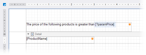 Verweisen auf einen Parameter in der Text-Eigenschaft eines Steuerelements (Designer)
